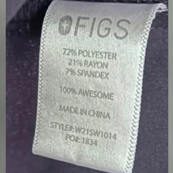 FIGS Navy Blue 2 Piece Scrub Set Zip Top and Zamora Joggers size S Petite - Picture 5 of 7